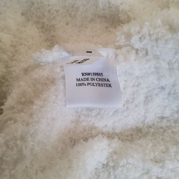 Hello Nite Plush Pullover Cozy Super Soft V-Neck Sweater XS White New - Picture 5 of 7